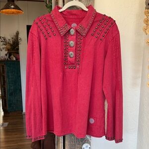 Double D Ranch Scarlet Studded Shirt